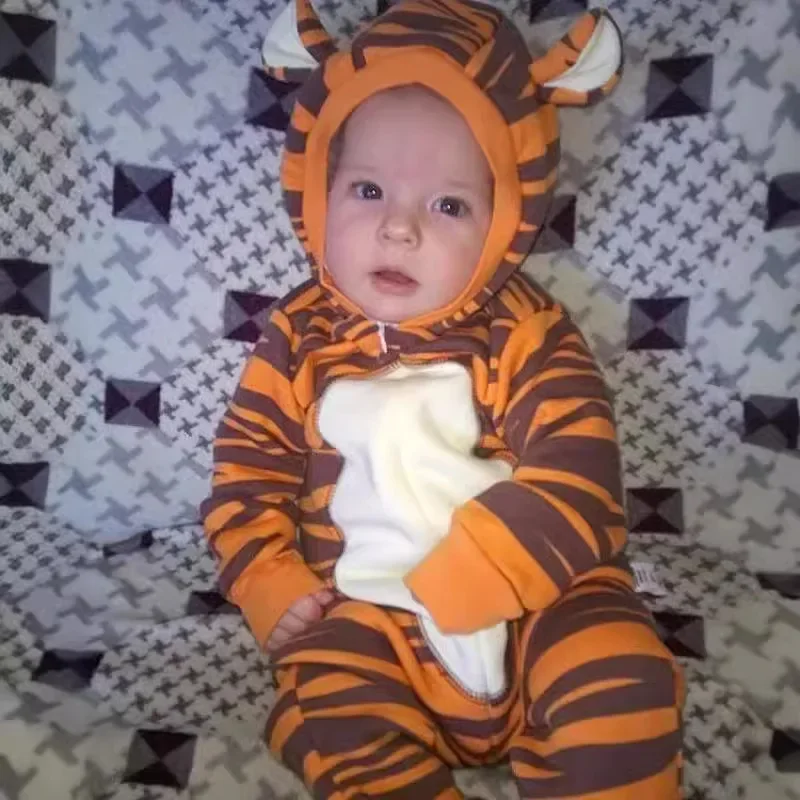 Autumn Halloween Jumpsuit for Boys Tiger Zipper Hooded Baby Romper Fashion Baby Crawling Suit L
Autumn Halloween Jumpsuit for Boys Tiger Zipper Hooded Baby Romper Fashion Baby Crawling Suit L