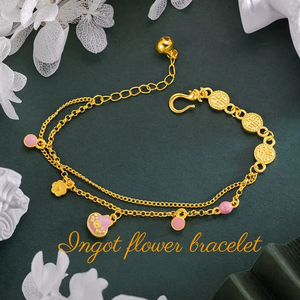 shaped Small Fortune Bag Gold - Plated Bracelet, Elegant and Eye - Catching
shaped Small Fortune Bag Gold - Plated Bracelet, Elegant and Eye - Catching