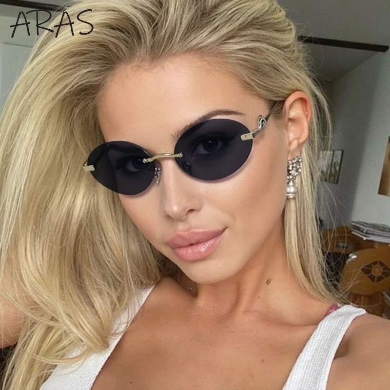 Vintage Rimless Oval Sunglasses Women 2025 Luxury Brand Fashion Small Frame Sunglass For Lady Trendy Punk Eyewear UV400 Shades
Vintage Rimless Oval Sunglasses Women 2025 Luxury Brand Fashion Small Frame Sunglass For Lady Trendy Punk Eyewear UV400 Shades