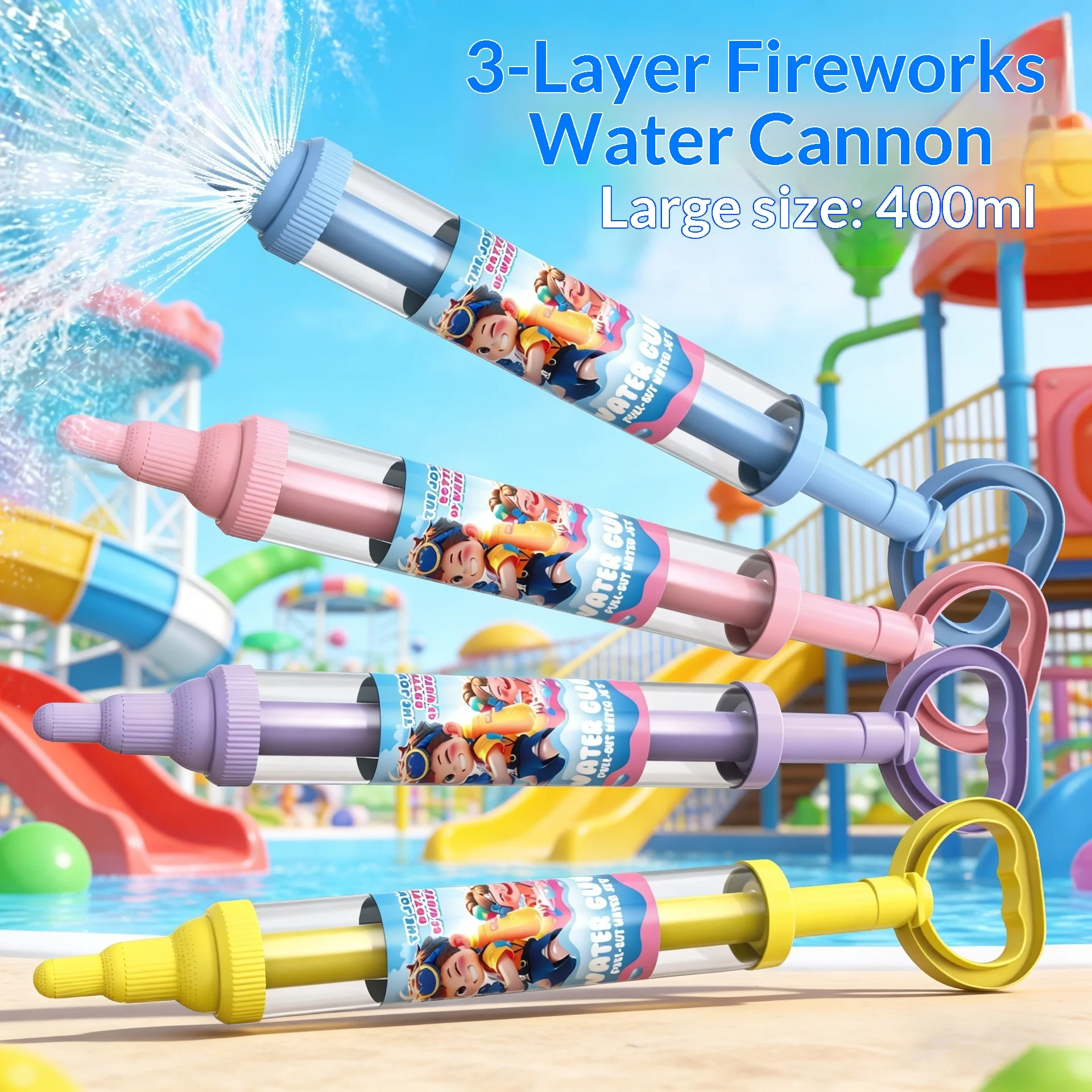 New Rotating Nozzle Firework Water Gun 400ml Pump Action Large Capacity Water Fight Toy
New Rotating Nozzle Firework Water Gun 400ml Pump Action Large Capacity Water Fight Toy