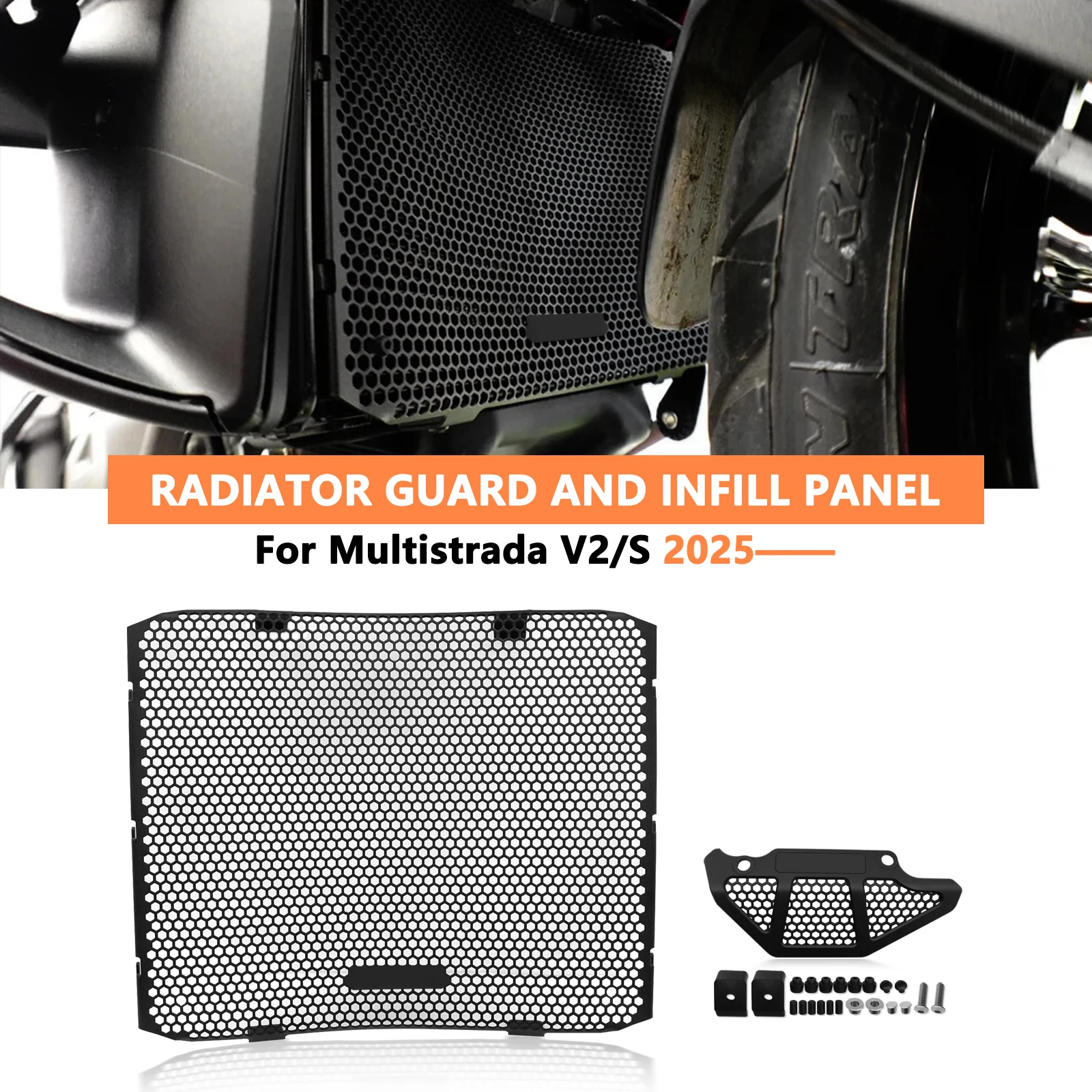 motorcycle water tank protection cover water tank cooling net cover radiator protection net For Ducati Multistrada V2 V2S 2025-
motorcycle water tank protection cover water tank cooling net cover radiator protection net For Ducati Multistrada V2 V2S 2025-