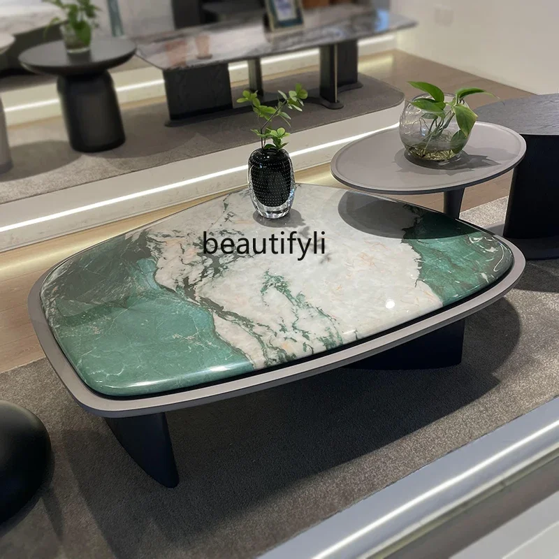 Marble jadeite Italian high-end coffee table high-end light luxury living room tea table small apartmentQQ
Marble jadeite Italian high-end coffee table high-end light luxury living room tea table small apartmentQQ