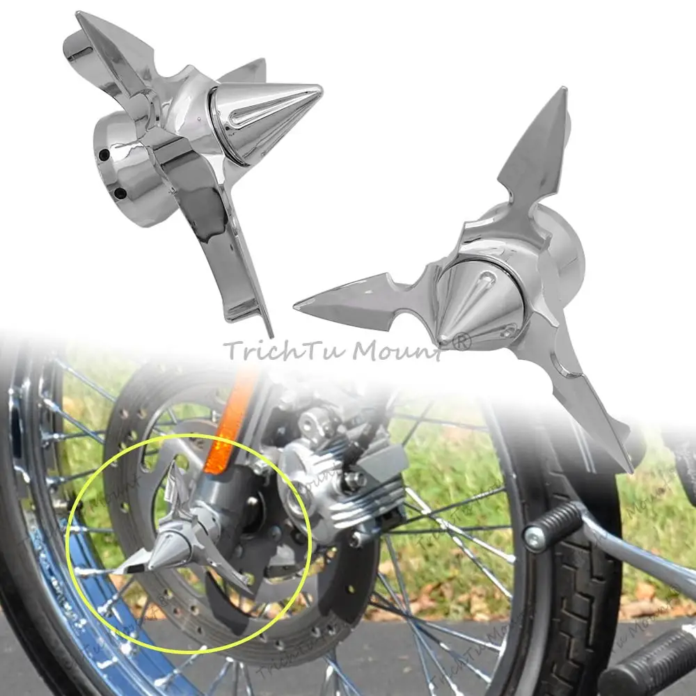 1 Pair Front Axle Nut Cover For Harley Dyna Softail Sportster Street Touring Trike V-Rod 2008–2016 Chrome With Spinning Blade
1 Pair Front Axle Nut Cover For Harley Dyna Softail Sportster Street Touring Trike V-Rod 2008–2016 Chrome With Spinning Blade