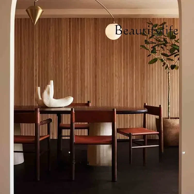 Nordic oval solid wood dining table household desk simple negotiation table
Nordic oval solid wood dining table household desk simple negotiation table