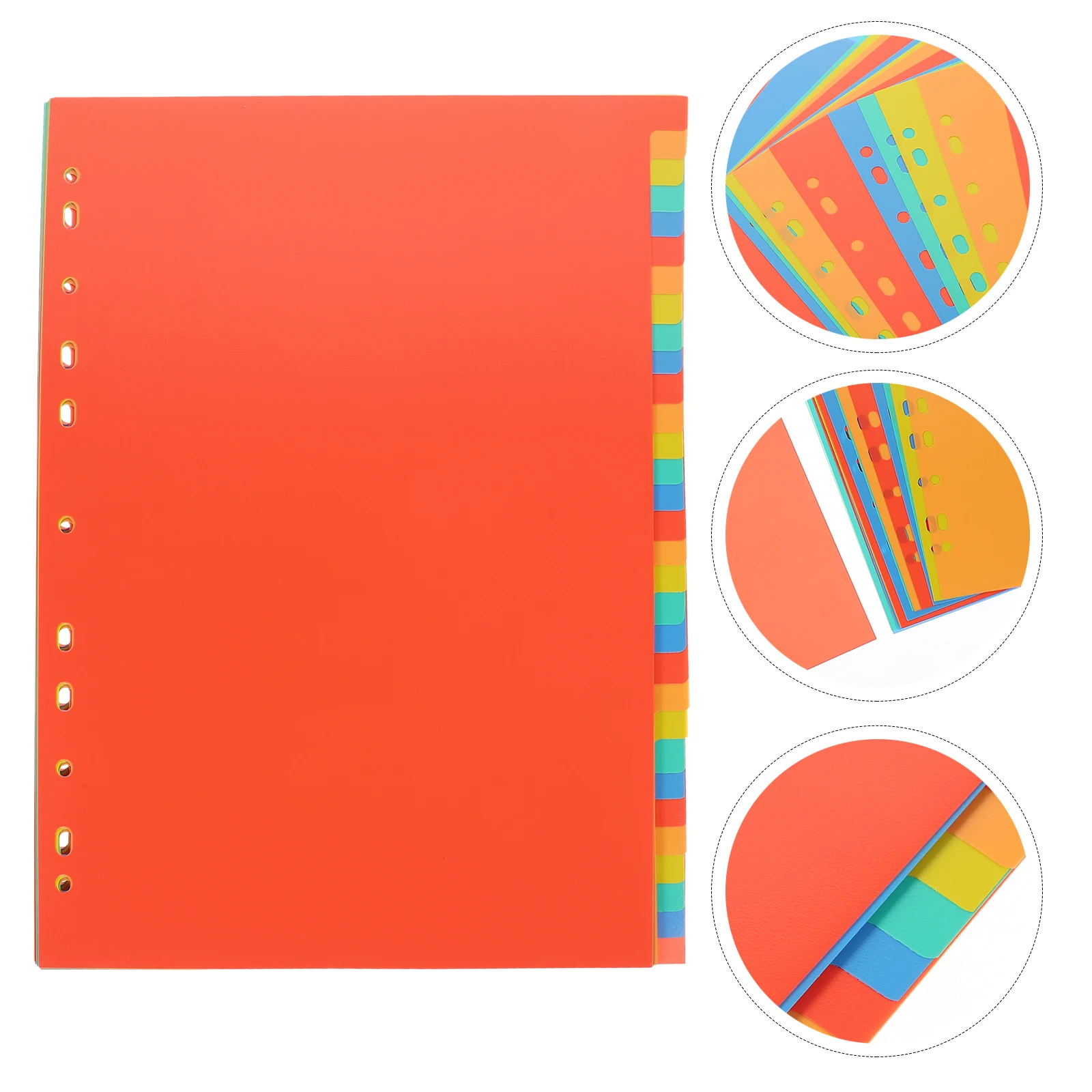 31 Sheets Index Page Dividers 11 Hole Multicolor Plastic Binder Paper Dividers For Binder Organizer Folder
31 Sheets Index Page Dividers 11 Hole Multicolor Plastic Binder Paper Dividers For Binder Organizer Folder