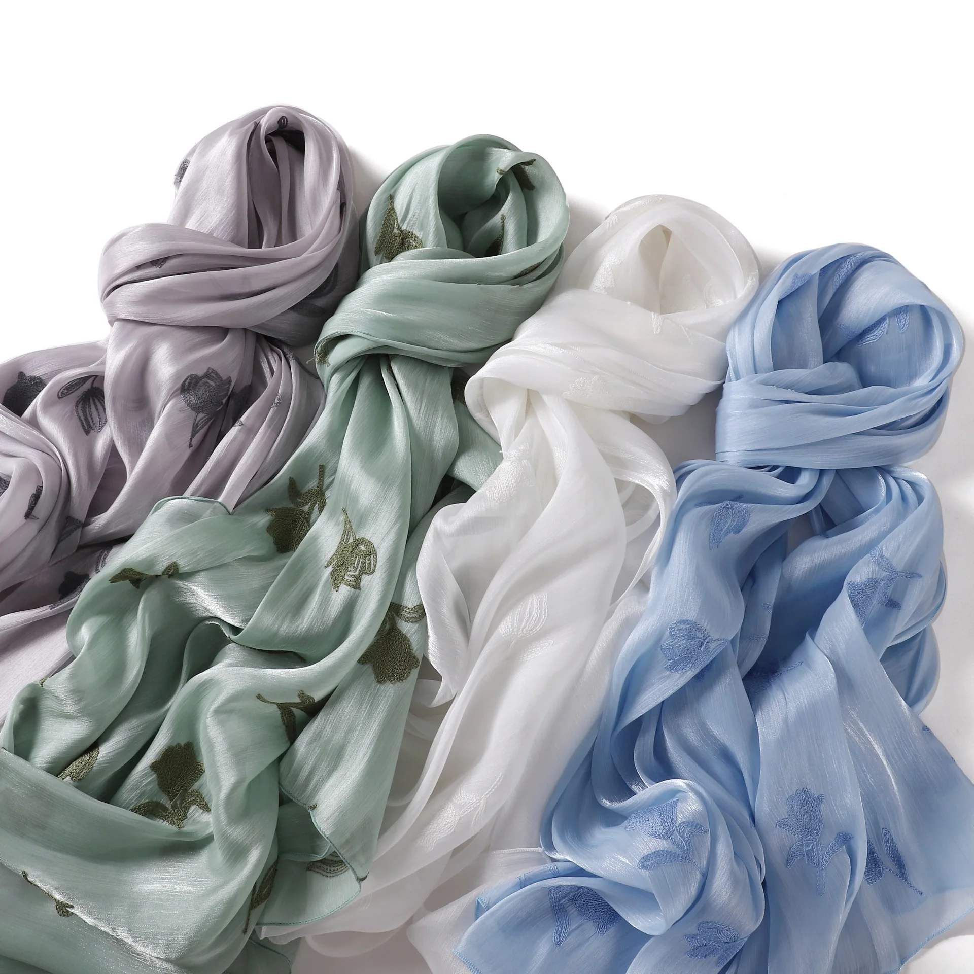 Fashion Island Silk Embroidered Shiny Satin Scarf Wrap, Solid Color Soft Smooth Breathable Long Headscarf Turban
Fashion Island Silk Embroidered Shiny Satin Scarf Wrap, Solid Color Soft Smooth Breathable Long Headscarf Turban