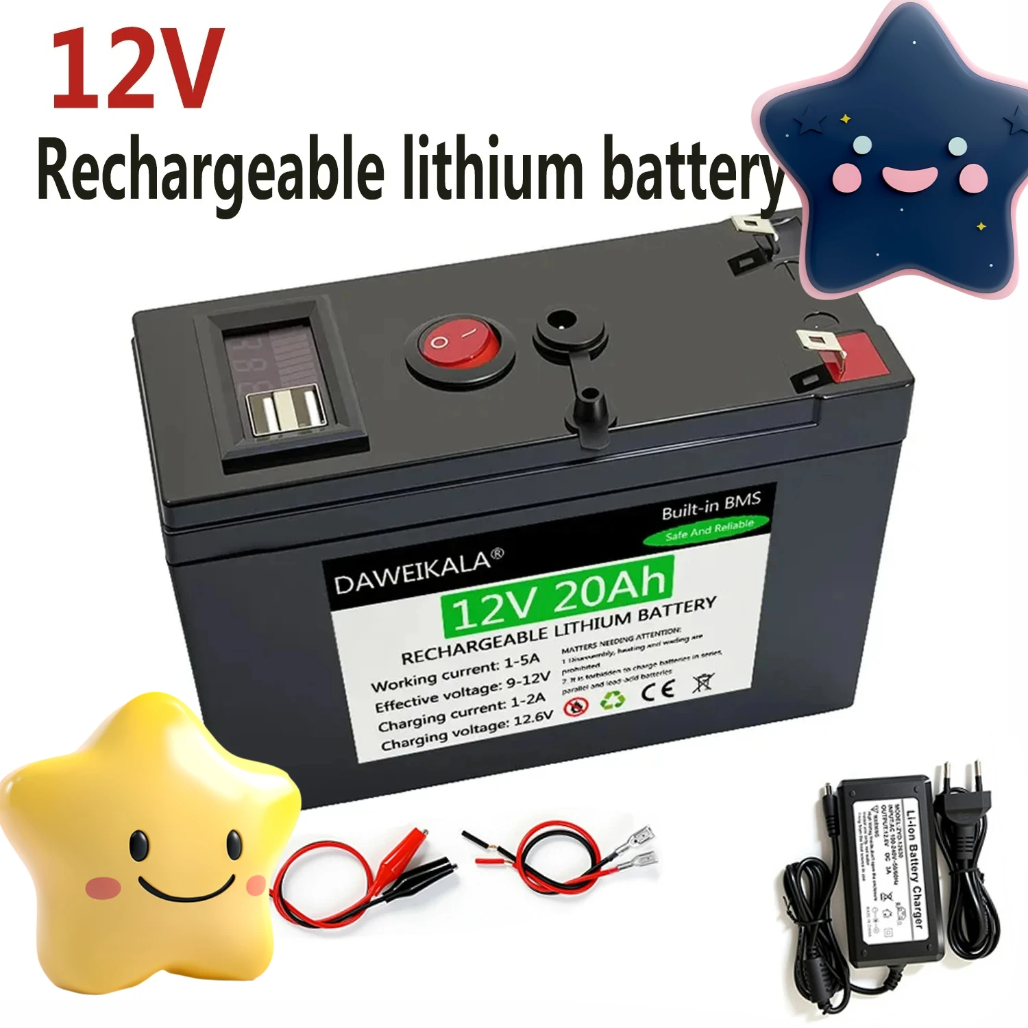 12V 20Ah 18650 rechargeable lithium battery pack solar electric vehicle battery 12.6v 3A charger
12V 20Ah 18650 rechargeable lithium battery pack solar electric vehicle battery 12.6v 3A charger