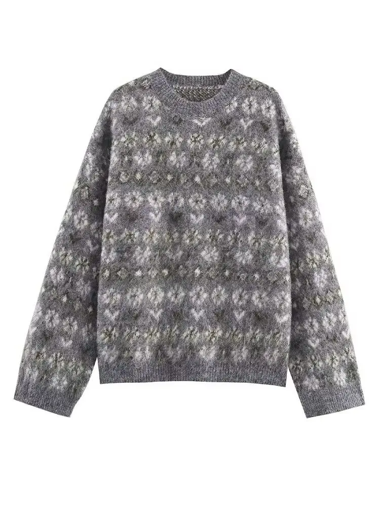 HH 2026 Women Winter Printed Knitted Sweater Pullover Top Female Fashion Versatile Round Collar Long Sleeve Warm Sweater Mujer
HH 2026 Women Winter Printed Knitted Sweater Pullover Top Female Fashion Versatile Round Collar Long Sleeve Warm Sweater Mujer