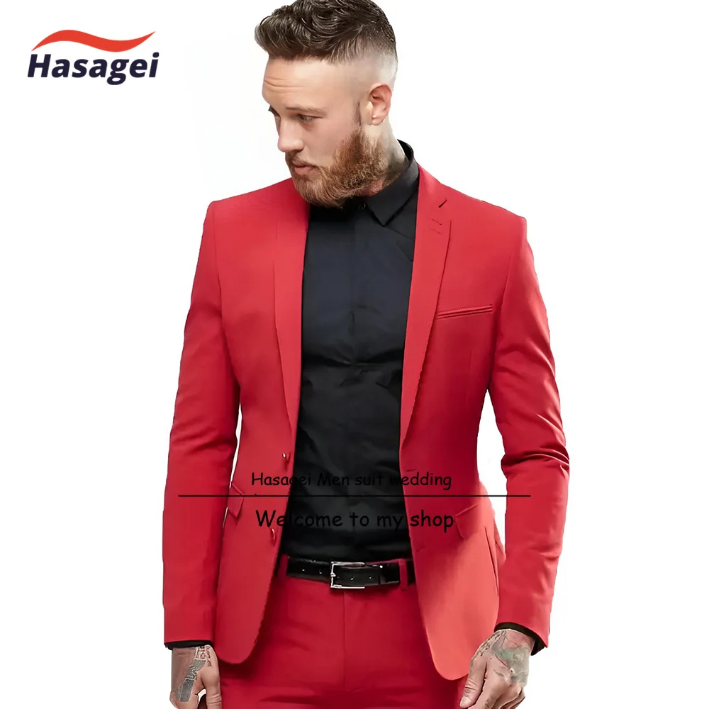New Red Men's Suit Single-Breasted Slim Fit Formal Wedding Banquet Party Custom Two-Piece Suit (Jacket + Pants)
New Red Men's Suit Single-Breasted Slim Fit Formal Wedding Banquet Party Custom Two-Piece Suit (Jacket + Pants)