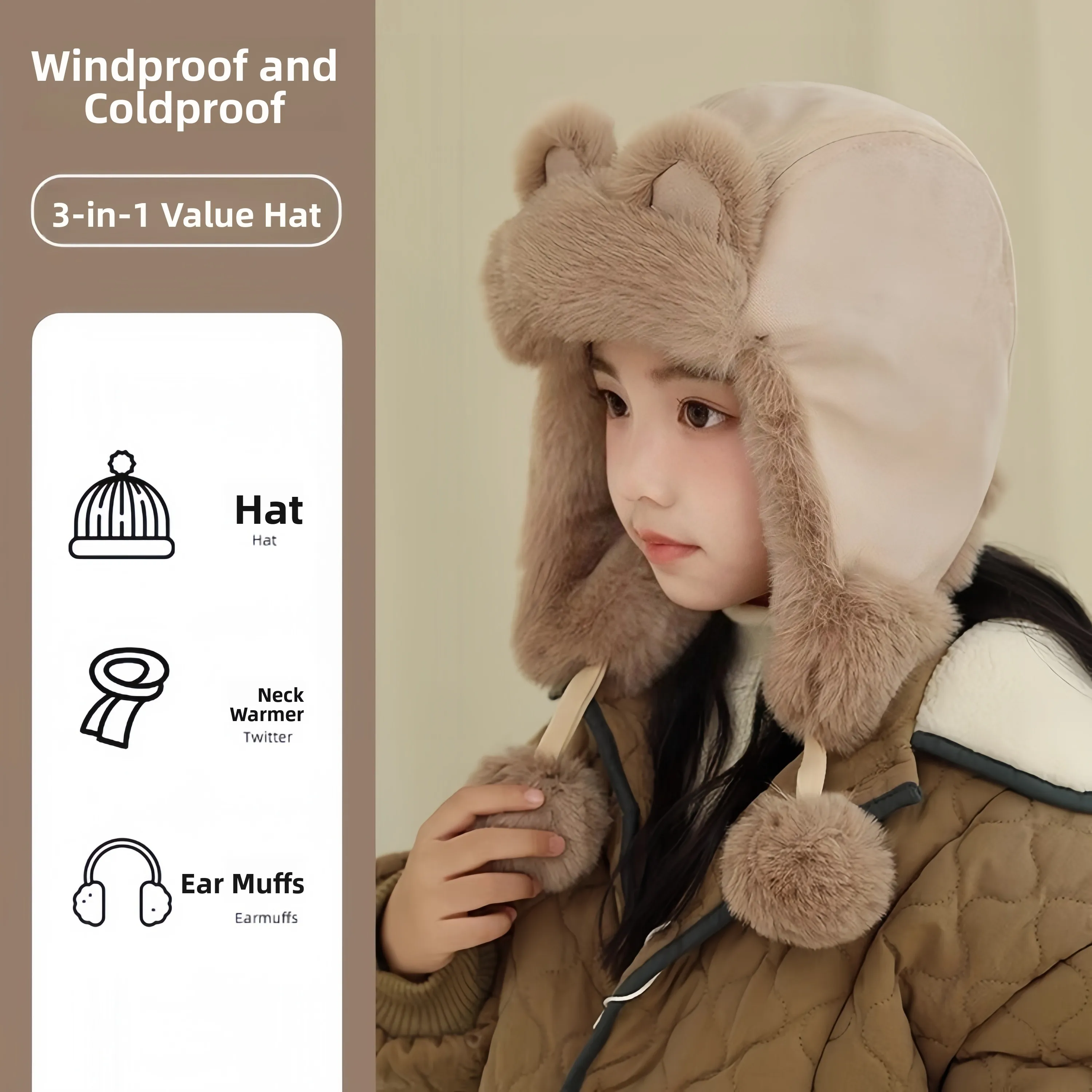 Thickened Fleece Children's Hat Winter Outdoor Warm Windproof Cold-resistant Ear Protection Unisex Duckbill Cap Cartoon Style
Thickened Fleece Children's Hat Winter Outdoor Warm Windproof Cold-resistant Ear Protection Unisex Duckbill Cap Cartoon Style