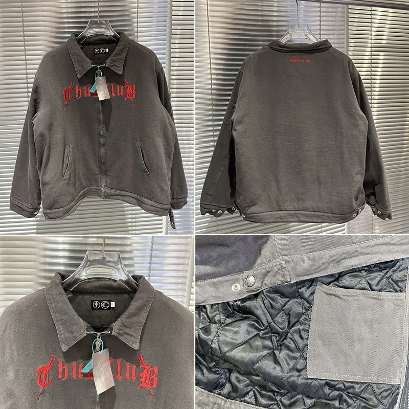 Лучшее качество, классические буквы, логотип, вышивка, THUG CLUB, куртка на молнии, мужская и женская повседневная рабочая одежда унисекс, пальто с биркой
Лучшее качество, классические буквы, логотип, вышивка, THUG CLUB, куртка на молнии, мужская и женская повседневная рабочая одежда унисекс, пальто с биркой