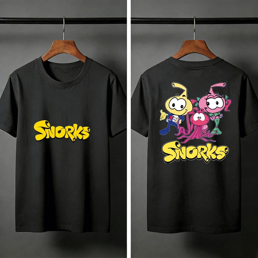 Unisex Snorks Cartoon Graphic T-Shirt 2 Sided Print Casual Cotton Short Sleeve Tops Retro 80s Animation Streetwear for Men Women
Unisex Snorks Cartoon Graphic T-Shirt 2 Sided Print Casual Cotton Short Sleeve Tops Retro 80s Animation Streetwear for Men Women