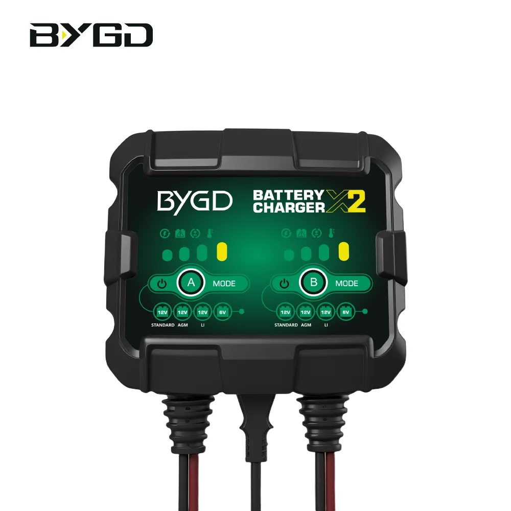 F2000*2 2-Bank Smart Battery Charger Portable Wide Voltage Input IP65 Waterproof LED Illumination Dead Battery Detection
F2000*2 2-Bank Smart Battery Charger Portable Wide Voltage Input IP65 Waterproof LED Illumination Dead Battery Detection
