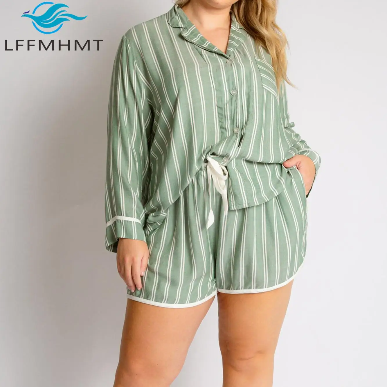 Striped Shirt with Shorts Two Pieces Sets for Women Summer Fashion Good Quality Soft Comfortable Home Wear Female Clothes Pajama
Striped Shirt with Shorts Two Pieces Sets for Women Summer Fashion Good Quality Soft Comfortable Home Wear Female Clothes Pajama