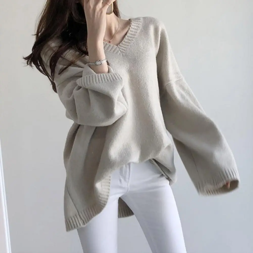 Fall Winter Women Sweater Knitted Loose Warm Pullover Sweater Thick Long Sleeves Cozy Mid Length Lady Sweater
Fall Winter Women Sweater Knitted Loose Warm Pullover Sweater Thick Long Sleeves Cozy Mid Length Lady Sweater