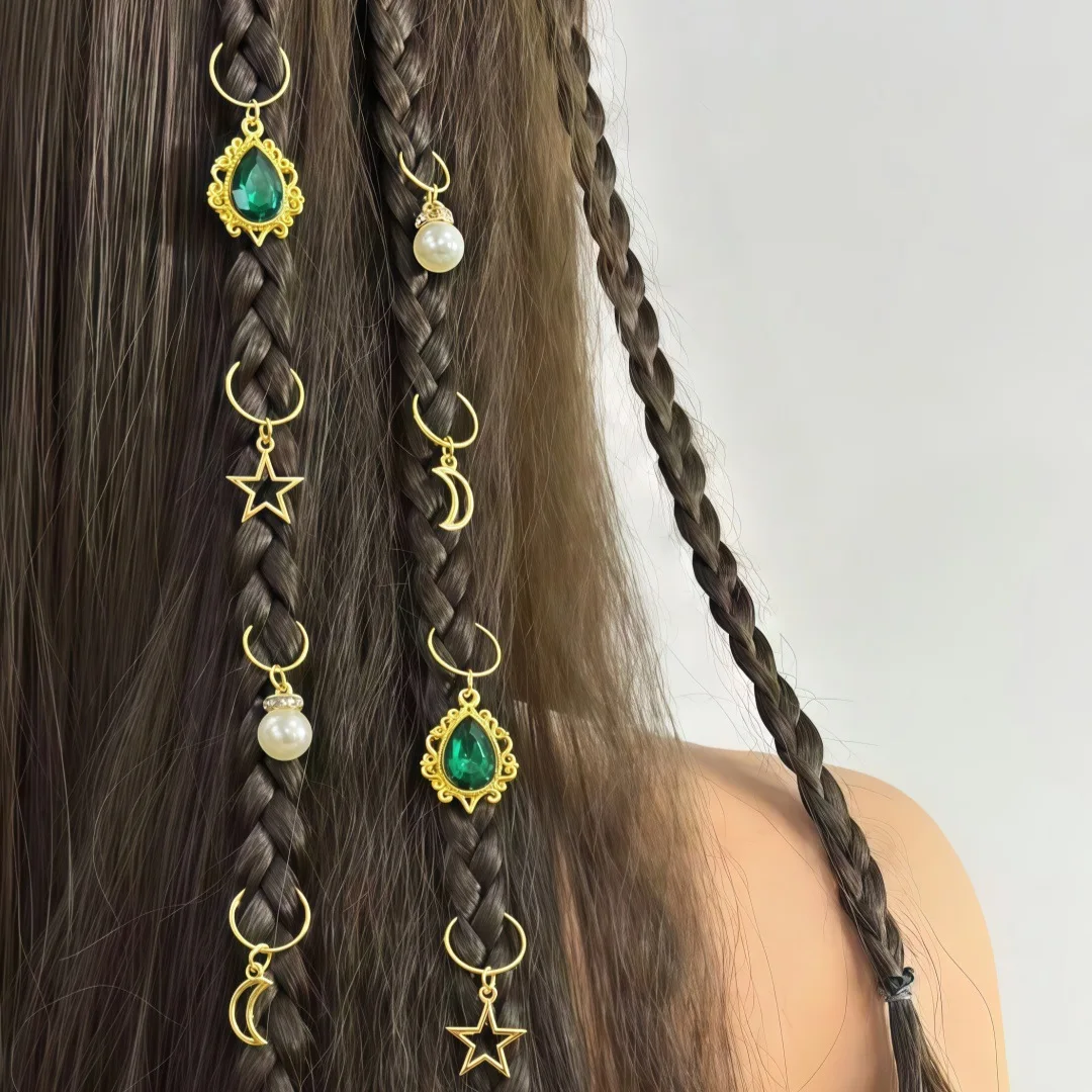 10PCS Teardrop Pendant Hair Rings Fashion New Unique Alloy Braid Hair Accessories for Women Girls Sturdy
10PCS Teardrop Pendant Hair Rings Fashion New Unique Alloy Braid Hair Accessories for Women Girls Sturdy