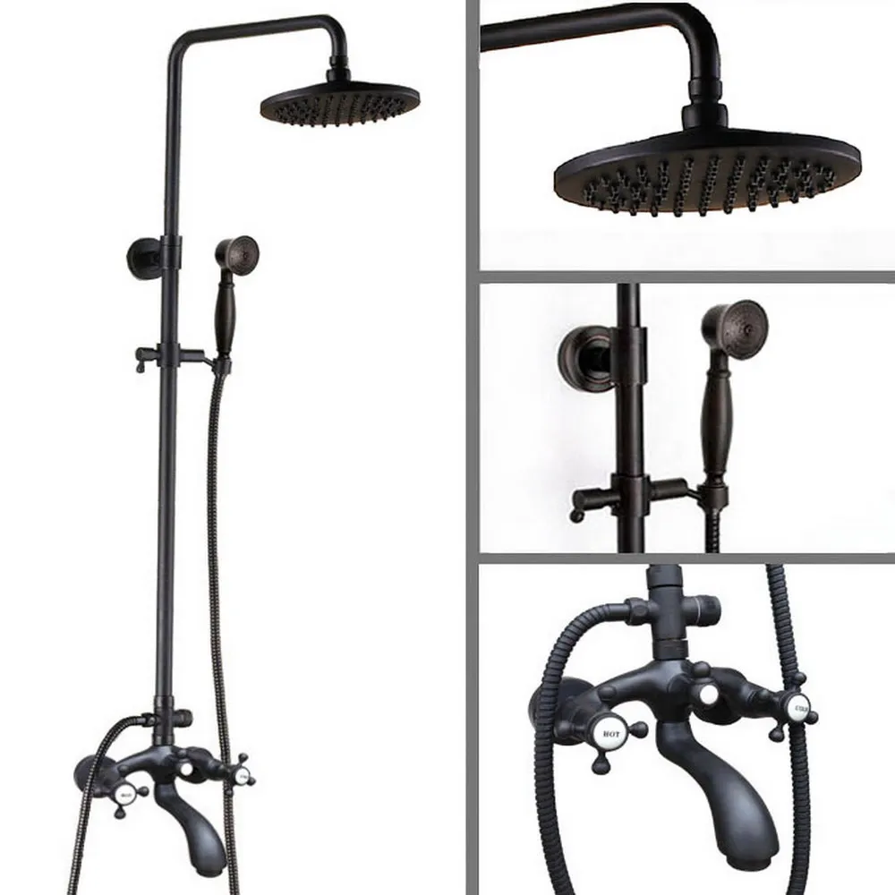 Black Oil Rubbed Brass Bathroom Rain Shower Faucet Set Tub Mixer Tap Wall Mounted ahg115
Black Oil Rubbed Brass Bathroom Rain Shower Faucet Set Tub Mixer Tap Wall Mounted ahg115