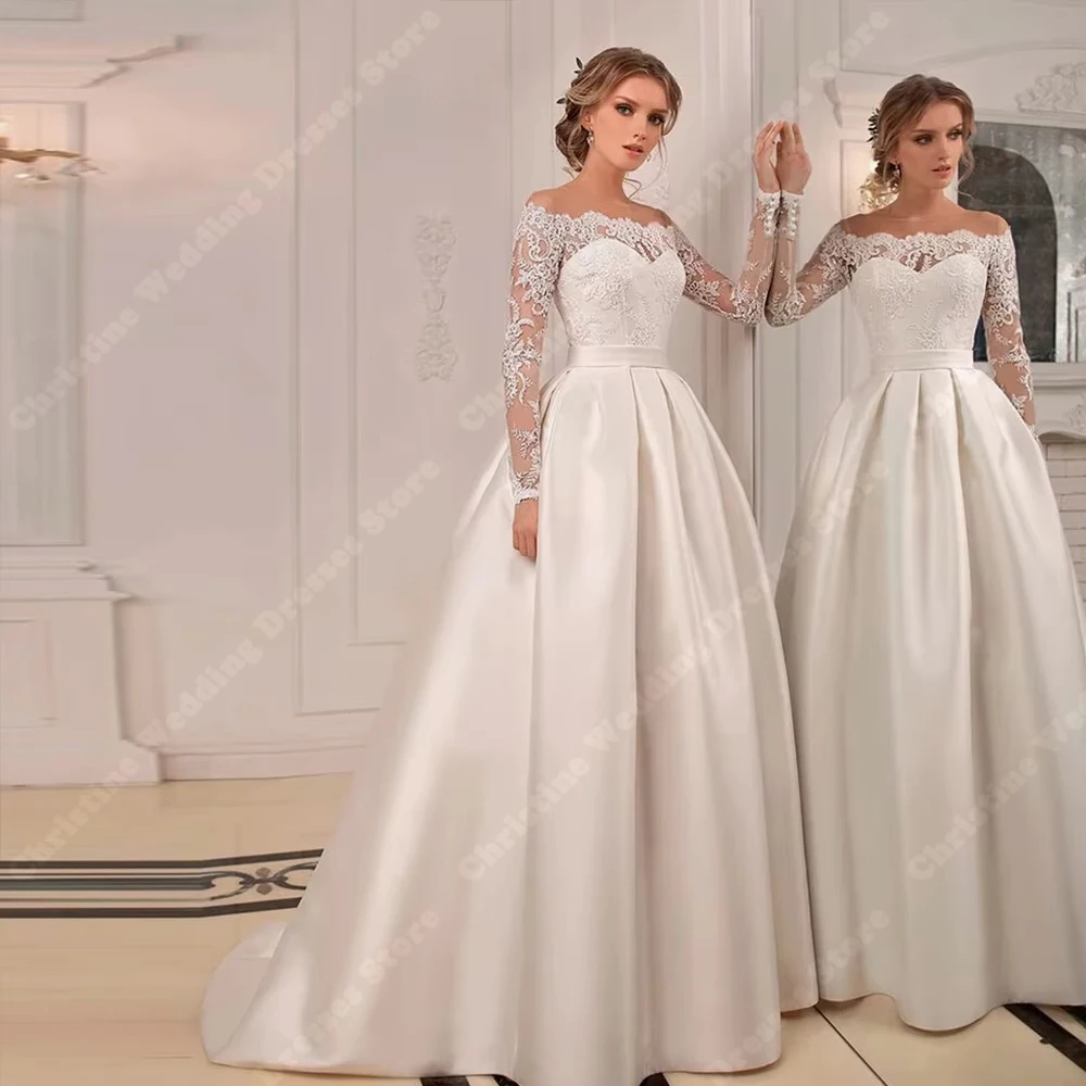 Lace Printing A-Line Women Wedding Dresses Off The Shoulder Bridal For Guest Sleeveless Banquet Latest launched Ball Women Robes
Lace Printing A-Line Women Wedding Dresses Off The Shoulder Bridal For Guest Sleeveless Banquet Latest launched Ball Women Robes