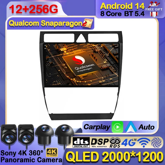 Автомобильный радиоприемник Android 14 для Audi A6 C5 1997-2004 S6 1999-2004 RS6 2002-2006 Мультимедийный плеер Carplay Auto GPS Головное устройство 4G
Автомобильный радиоприемник Android 14 для Audi A6 C5 1997-2004 S6 1999-2004 RS6 2002-2006 Мультимедийный плеер Carplay Auto GPS Головное устройство 4G