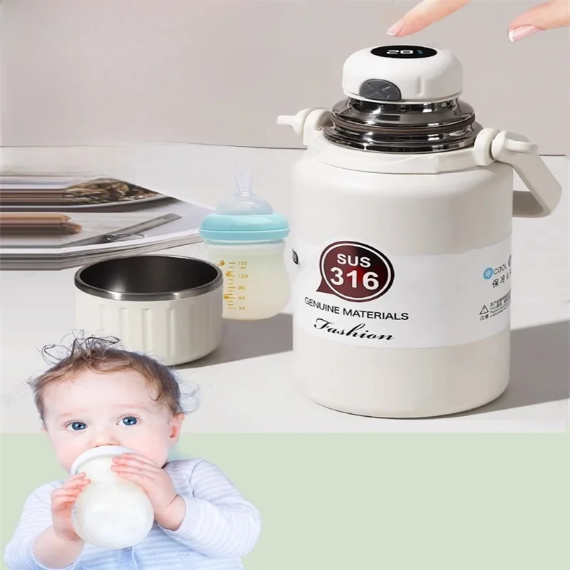 Portable Insulated Milk Powder Mixing Bottle Baby Temperature Display Constant Temperature 45 Degree Water Pot Stainless Steel
Portable Insulated Milk Powder Mixing Bottle Baby Temperature Display Constant Temperature 45 Degree Water Pot Stainless Steel