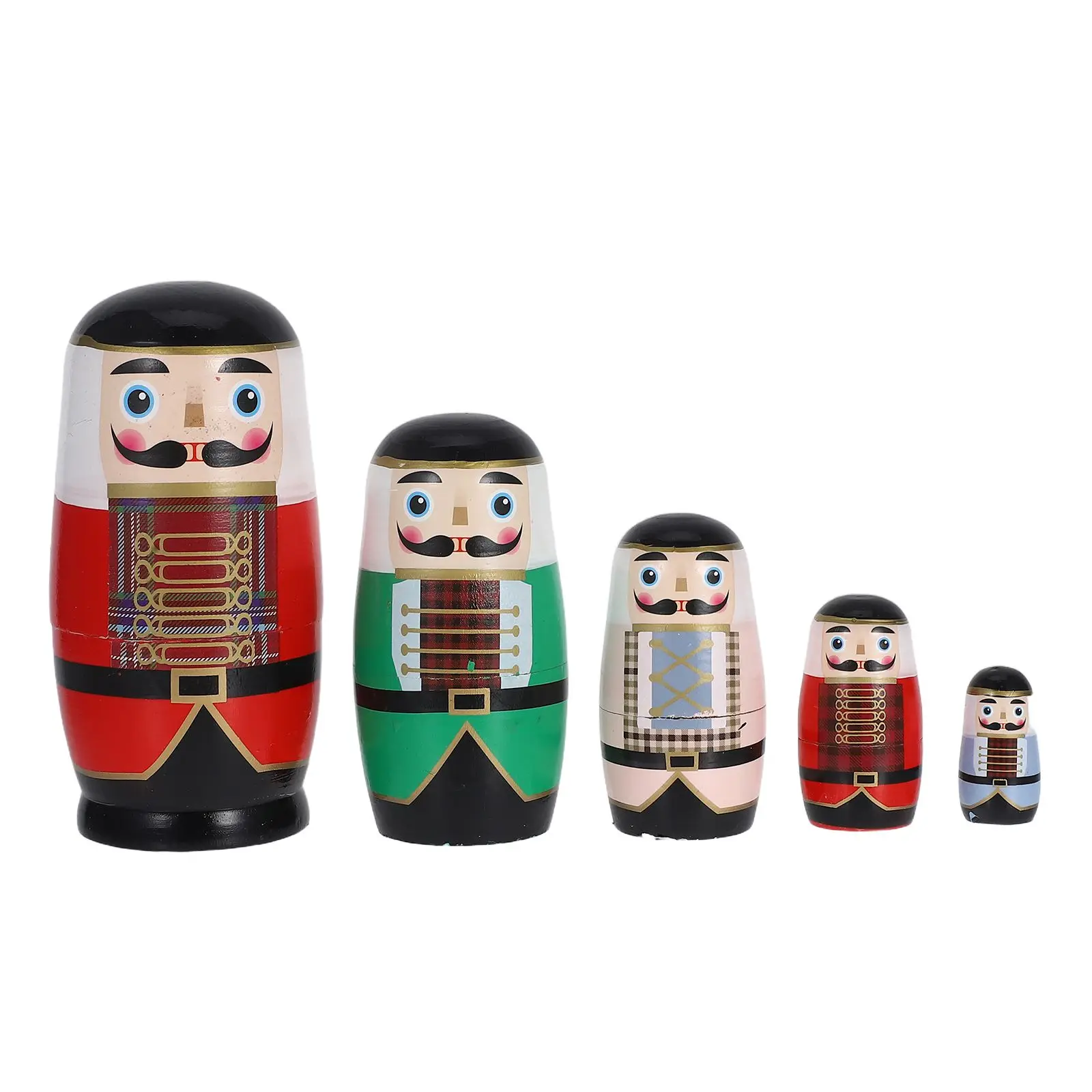 5 Layers Wooden Nesting Dolls Xmas Nutcracker Design Detailed Workmanship Stackable Toys Household Wood Toy Decorative
5 Layers Wooden Nesting Dolls Xmas Nutcracker Design Detailed Workmanship Stackable Toys Household Wood Toy Decorative