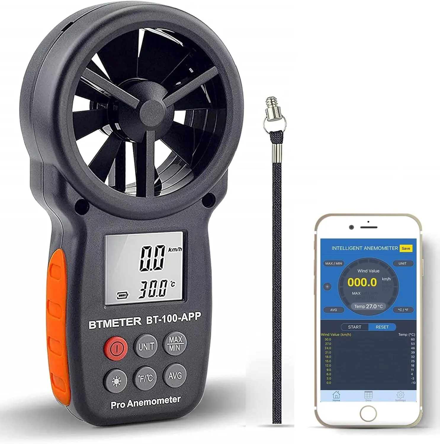 Multi-Function Digital Anemometer with Barometer Altimeter Temp Humidity for HVAC Drone Sailing Hiking & Outdoor Activities
Multi-Function Digital Anemometer with Barometer Altimeter Temp Humidity for HVAC Drone Sailing Hiking & Outdoor Activities