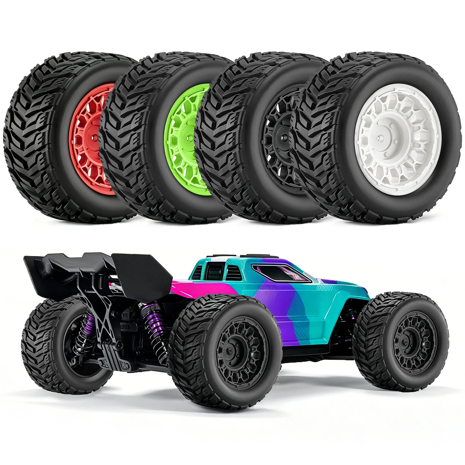 4pcs 90*45mm RC Wheels Rim Tire Set with 12mm Hex for ARRMA 1/16 Kraton 3S BLX RC Truck Upgrade Parts Accessories
4pcs 90*45mm RC Wheels Rim Tire Set with 12mm Hex for ARRMA 1/16 Kraton 3S BLX RC Truck Upgrade Parts Accessories