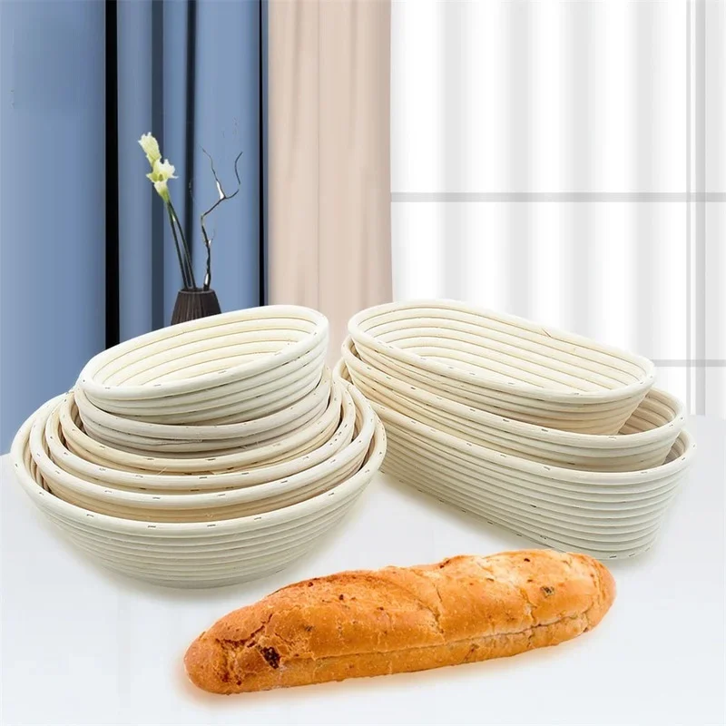 Handmade Rattan Bread Proofing Basket Oval Round Baking Mold Bowl Dough Wicker Bakers Proving Baskets Kitchen Accessories Tool
Handmade Rattan Bread Proofing Basket Oval Round Baking Mold Bowl Dough Wicker Bakers Proving Baskets Kitchen Accessories Tool