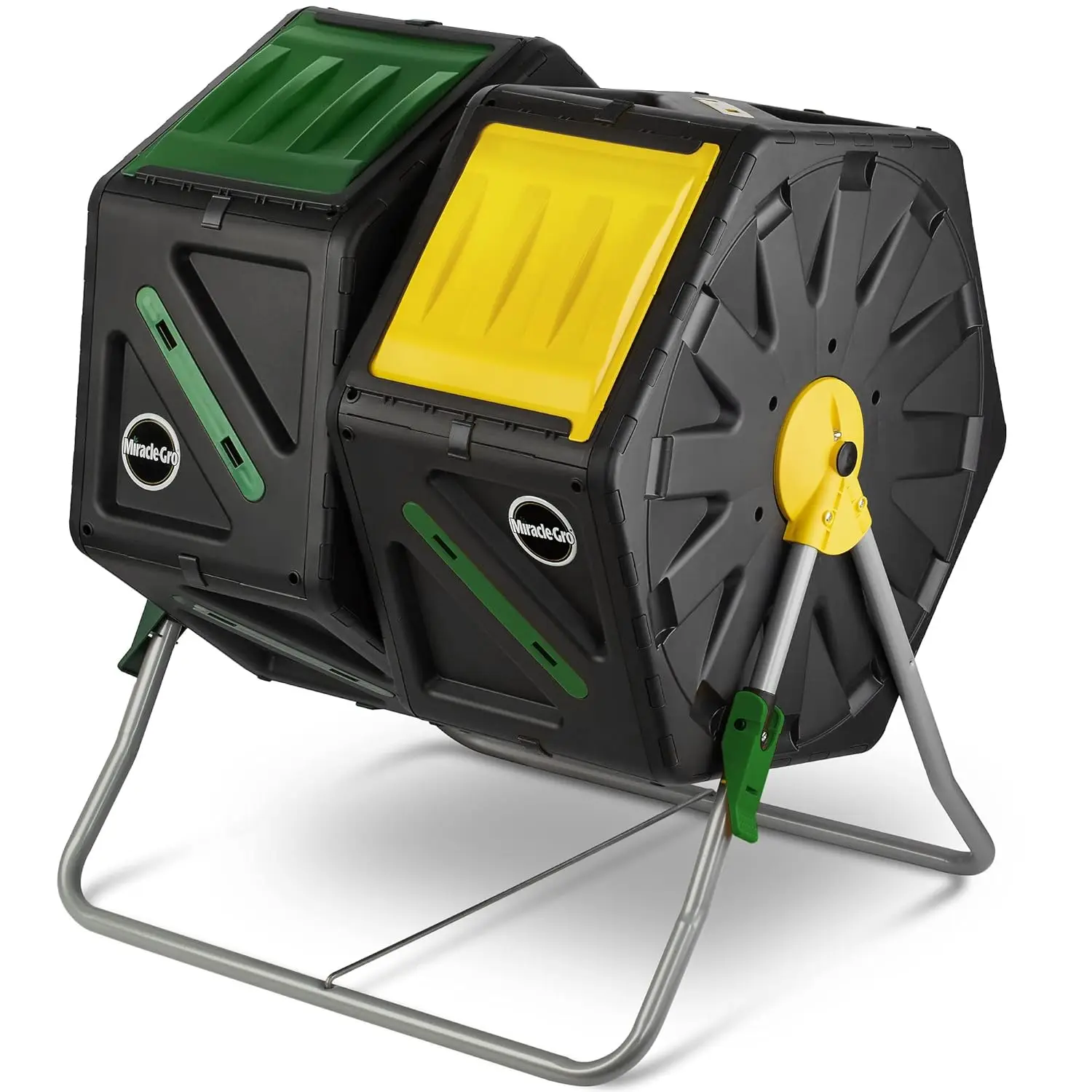 Dual Chamber Compost Tumbler Easy-Turn Heavy-Duty Outdoor Garden Waste Recycling Bin 2 Sliding Doors 37Gal/140L Total, Custom
Dual Chamber Compost Tumbler Easy-Turn Heavy-Duty Outdoor Garden Waste Recycling Bin 2 Sliding Doors 37Gal/140L Total, Custom