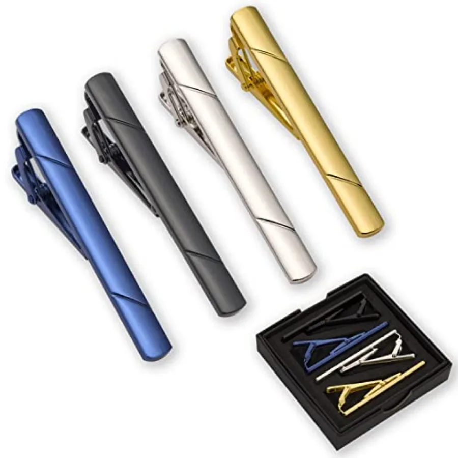 4Pcs Tie Clips For Men Tie Bar with Gift Box The tie clip is sturdy and durable, with multiple color options, suitable for work
4Pcs Tie Clips For Men Tie Bar with Gift Box The tie clip is sturdy and durable, with multiple color options, suitable for work
