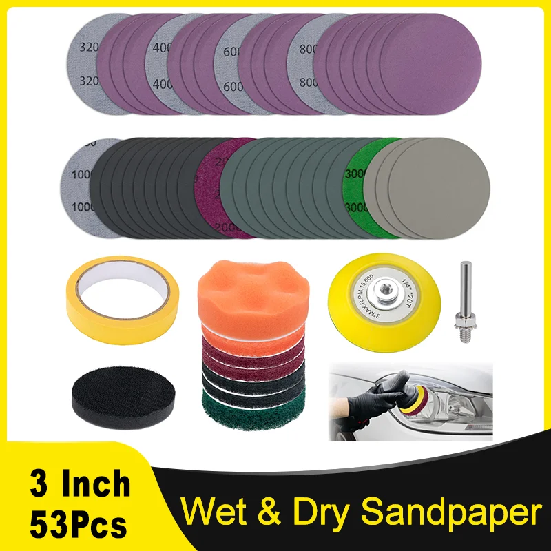 3-дюймовый 75-миллиметровый комплект для восстановления автомобильных фар, 53 шт., дрель, шлифовальный диск с хвостовиком 1/4 дюйма, шлифовальная бумага, чистящие подушечки
3-дюймовый 75-миллиметровый комплект для восстановления автомобильных фар, 53 шт., дрель, шлифовальный диск с хвостовиком 1/4 дюйма, шлифовальная бумага, чистящие подушечки