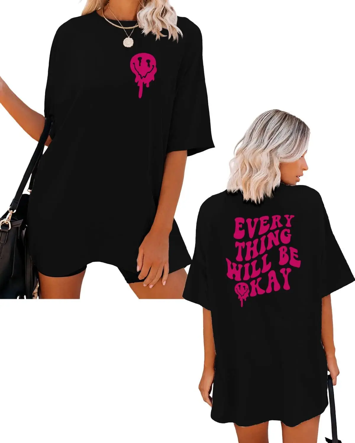 Oversized Graphic Tee Shirt Women Short Sleeve Drop Shoulder Inspirational Positive Saying Aesthetic Casual Tee Top
Oversized Graphic Tee Shirt Women Short Sleeve Drop Shoulder Inspirational Positive Saying Aesthetic Casual Tee Top