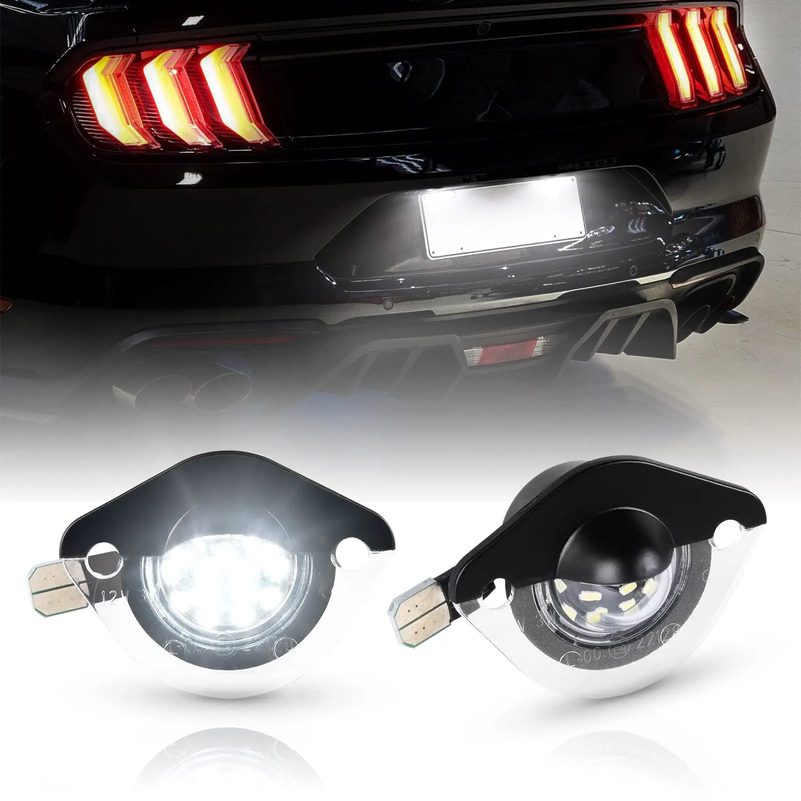 for Ford Mustang 1994 1995 1996 1997 1998 1999 2000 2001 2002 2003 2004 White LED License Plate Light Tag Lamp Assembly
for Ford Mustang 1994 1995 1996 1997 1998 1999 2000 2001 2002 2003 2004 White LED License Plate Light Tag Lamp Assembly