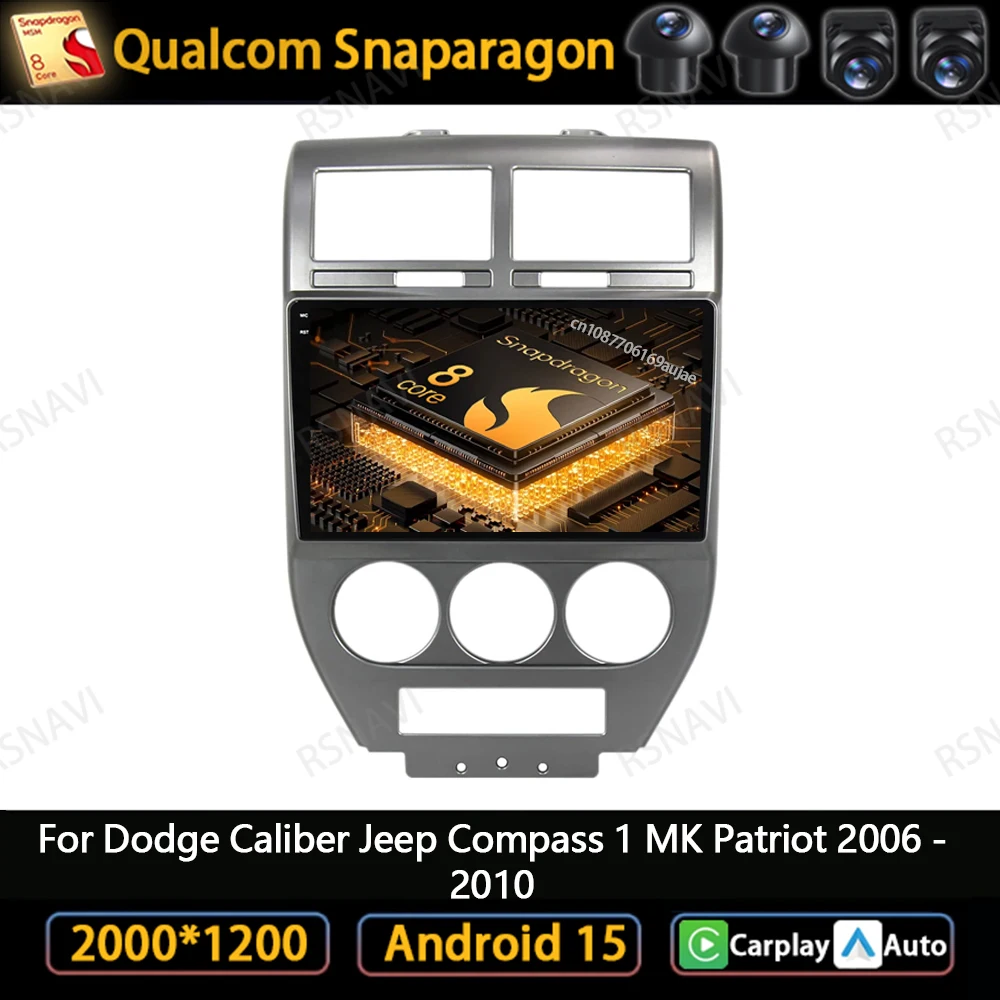 Android 15 Car Radio For Dodge Caliber Jeep Compass 1 MK Patriot 2006 - 2010 Autoradio 4G LTE Navigation QLED Qualcomm DSP GPS
Android 15 Car Radio For Dodge Caliber Jeep Compass 1 MK Patriot 2006 - 2010 Autoradio 4G LTE Navigation QLED Qualcomm DSP GPS