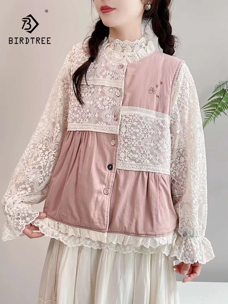 New Autumn Cotton Vest Jacket, Women Sleeveless O Neck Lace, Mori Girl Sweet Loose Casual Warm Commute Coat, Winter C40830CC
New Autumn Cotton Vest Jacket, Women Sleeveless O Neck Lace, Mori Girl Sweet Loose Casual Warm Commute Coat, Winter C40830CC