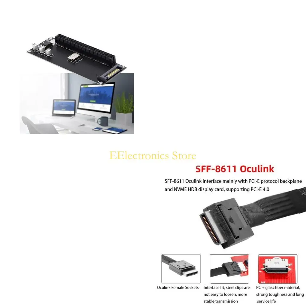 B03C SFF-8611 8612 NVMe .2 SSD To PCIe X16 Adapters Expansion Card PCIe RisersCard
B03C SFF-8611 8612 NVMe .2 SSD To PCIe X16 Adapters Expansion Card PCIe RisersCard