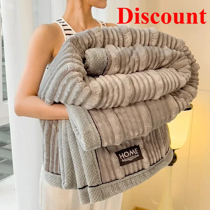 New Rabbit Plush Winter Thick Warm Coral Fleece Blanket Solid Color Double-Sided Cover Blanket Suitable Bedroom Supplies
New Rabbit Plush Winter Thick Warm Coral Fleece Blanket Solid Color Double-Sided Cover Blanket Suitable Bedroom Supplies
