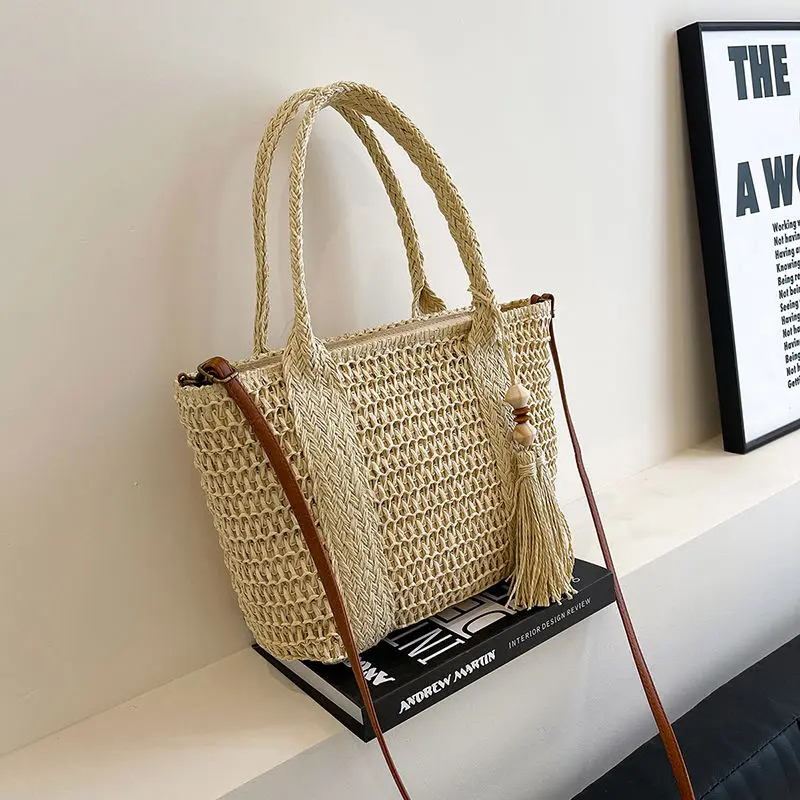 Straw Weaving Handbags for Women Summer Beach Bag Purse Female Large Cpacity Tote Bag
Straw Weaving Handbags for Women Summer Beach Bag Purse Female Large Cpacity Tote Bag