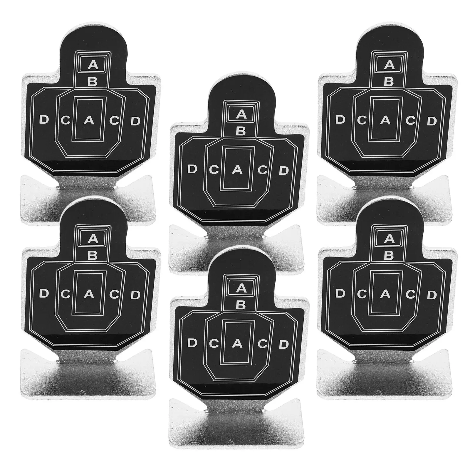 6Pcs Small Metal Training Targets Compact Shooting Practice Sturdy Outdoor Range Target Set Kids Soft Dart Training Accessory