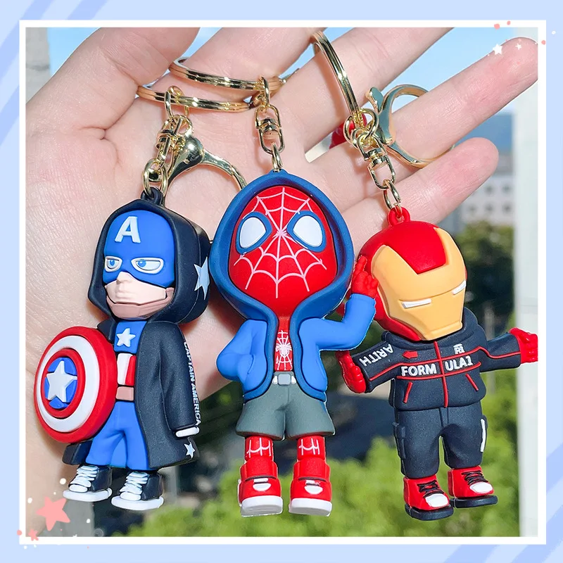Marvel Avengers Keychain Captain America Spiderman Iron Man Hulk Cartoon Figure Pendant Bag Charm Gift For Adult Collection Fans
Marvel Avengers Keychain Captain America Spiderman Iron Man Hulk Cartoon Figure Pendant Bag Charm Gift For Adult Collection Fans