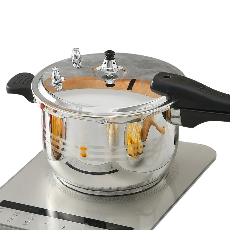 High-quality stainless steel cooking pot Household thickened explosion-proof pot Gas induction pressure cooker
High-quality stainless steel cooking pot Household thickened explosion-proof pot Gas induction pressure cooker