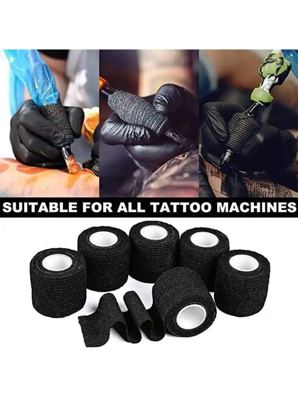 9/12pcs Elastic Bandage 5*450cm Disposable Tattoo Grip Tape Wrap Elastic Bandage Rolls For Tattoo Machine Grip Tube Accessories
9/12pcs Elastic Bandage 5*450cm Disposable Tattoo Grip Tape Wrap Elastic Bandage Rolls For Tattoo Machine Grip Tube Accessories