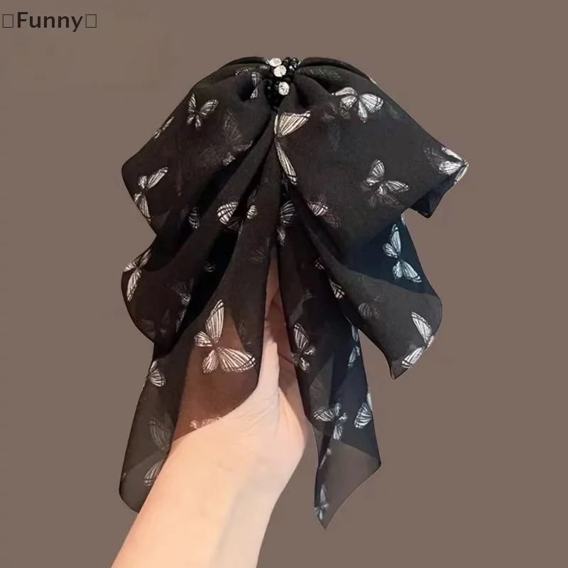 Fashion Temperament Butterfly Print Bowknot Ponytail Hair Clips For Women Headwear Hair Accessories
Fashion Temperament Butterfly Print Bowknot Ponytail Hair Clips For Women Headwear Hair Accessories