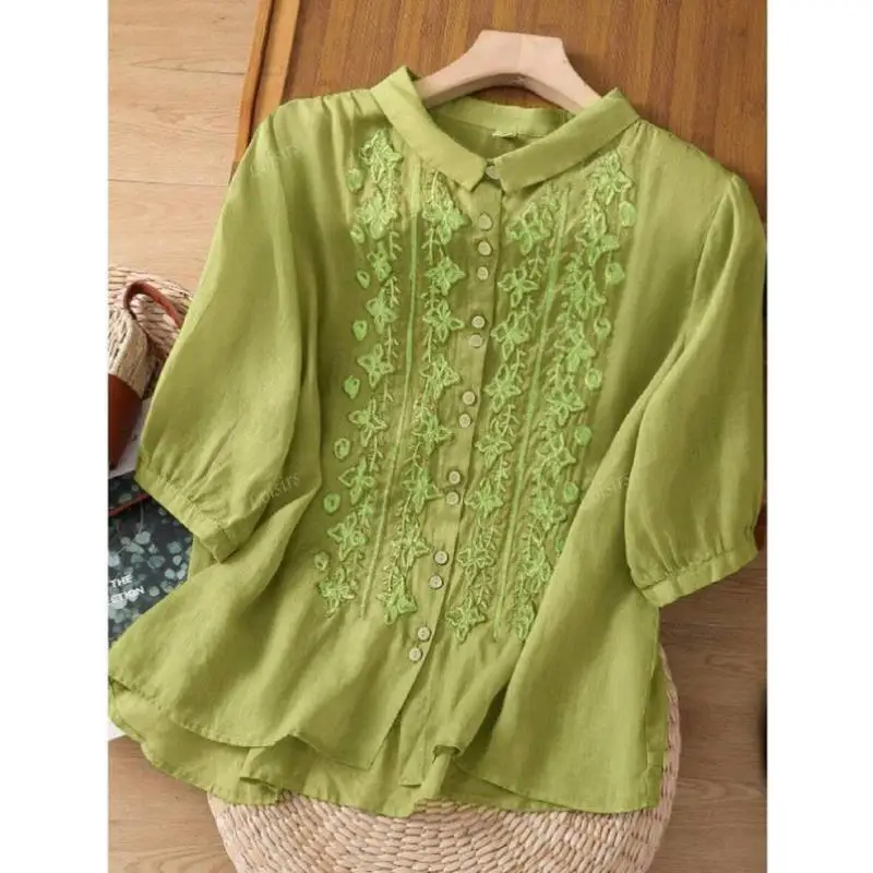 Summer New Sle Embroidered Loose Women's Casual Sport Suit Adhesive Glue Comfortable Breathable Seven Sve T-irt orts
Summer New Sle Embroidered Loose Women's Casual Sport Suit Adhesive Glue Comfortable Breathable Seven Sve T-irt orts