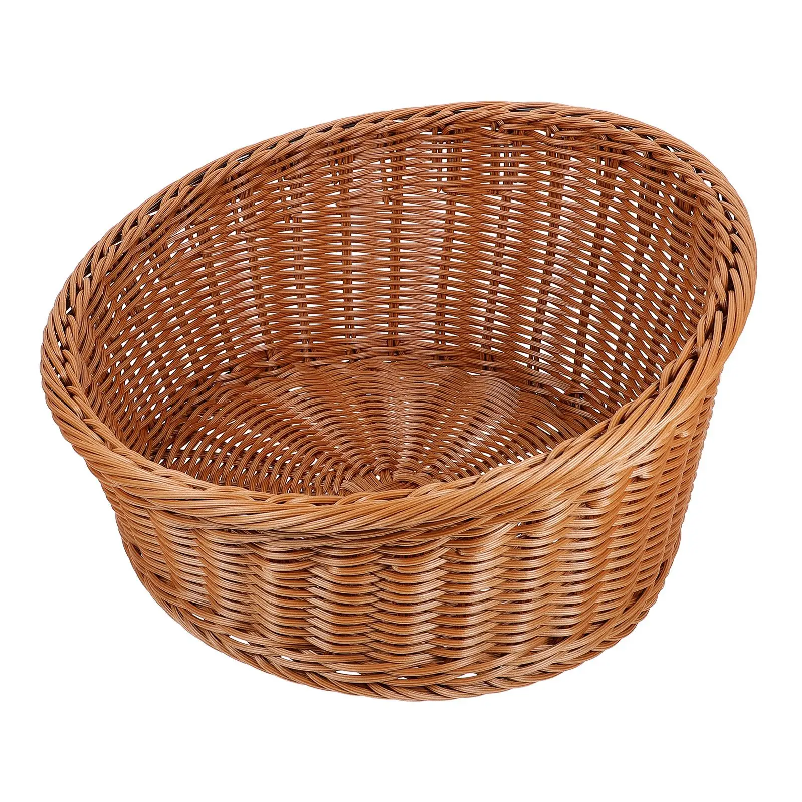 Rattan Slant Basket Medium Brown Large Volume Food Container Woven Design PP Material Multifunctional Storage Home Dining Hotel
Rattan Slant Basket Medium Brown Large Volume Food Container Woven Design PP Material Multifunctional Storage Home Dining Hotel