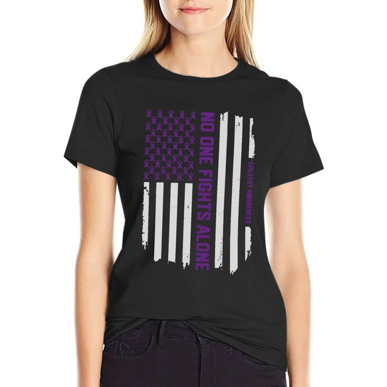 Patriotic American Flag Epilepsy Awareness T-Shirt plain animal print shirt for girls oversized fashion woman blouse 2025
Patriotic American Flag Epilepsy Awareness T-Shirt plain animal print shirt for girls oversized fashion woman blouse 2025