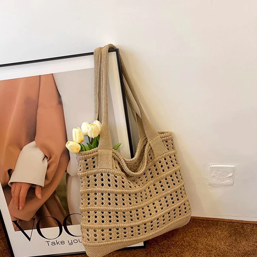 Summer Women Straw Woven Bag Lazy Style Large Capacity Knitted Handbag Hollow Out Underarm Bag Crochet Shoulder Bag Travel
Summer Women Straw Woven Bag Lazy Style Large Capacity Knitted Handbag Hollow Out Underarm Bag Crochet Shoulder Bag Travel