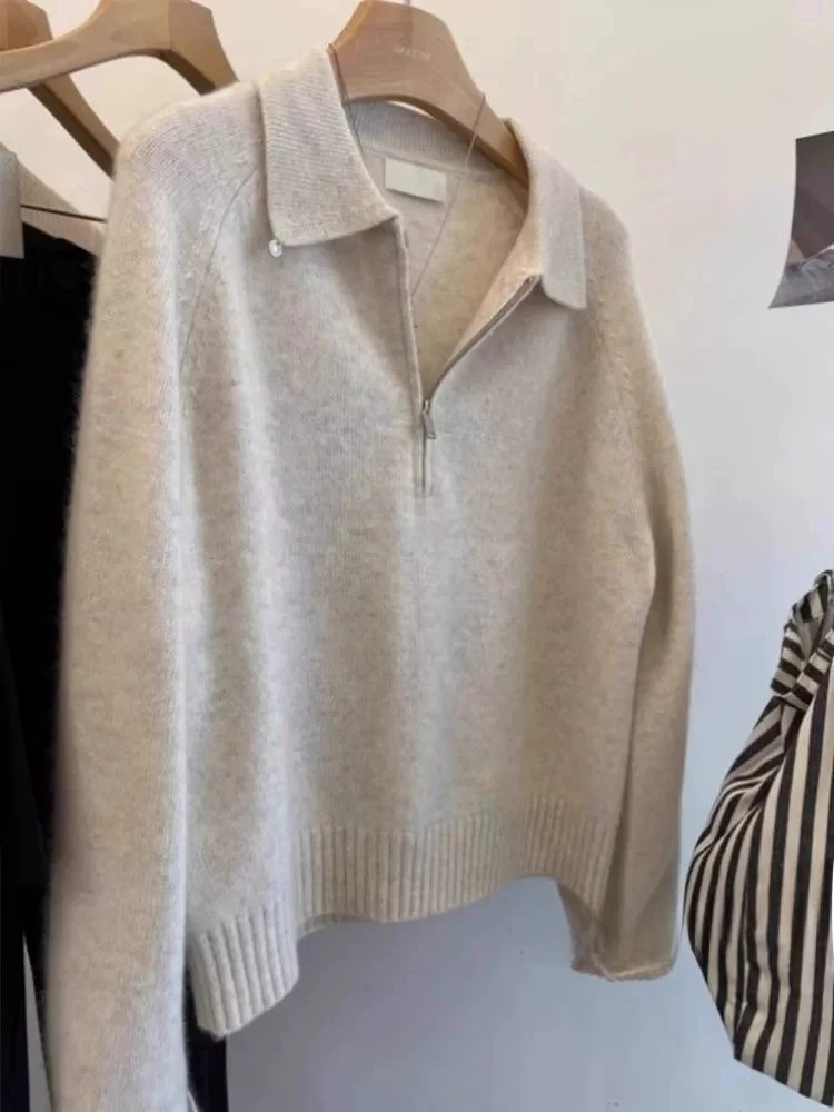 Duomei женский вязаный свитер с воротником-молнией, антивозрастной шерстяной длинный свек, повседневная мягкая удобная осенняя одежда Ele
Duomei женский вязаный свитер с воротником-молнией, антивозрастной шерстяной длинный свек, повседневная мягкая удобная осенняя одежда Ele