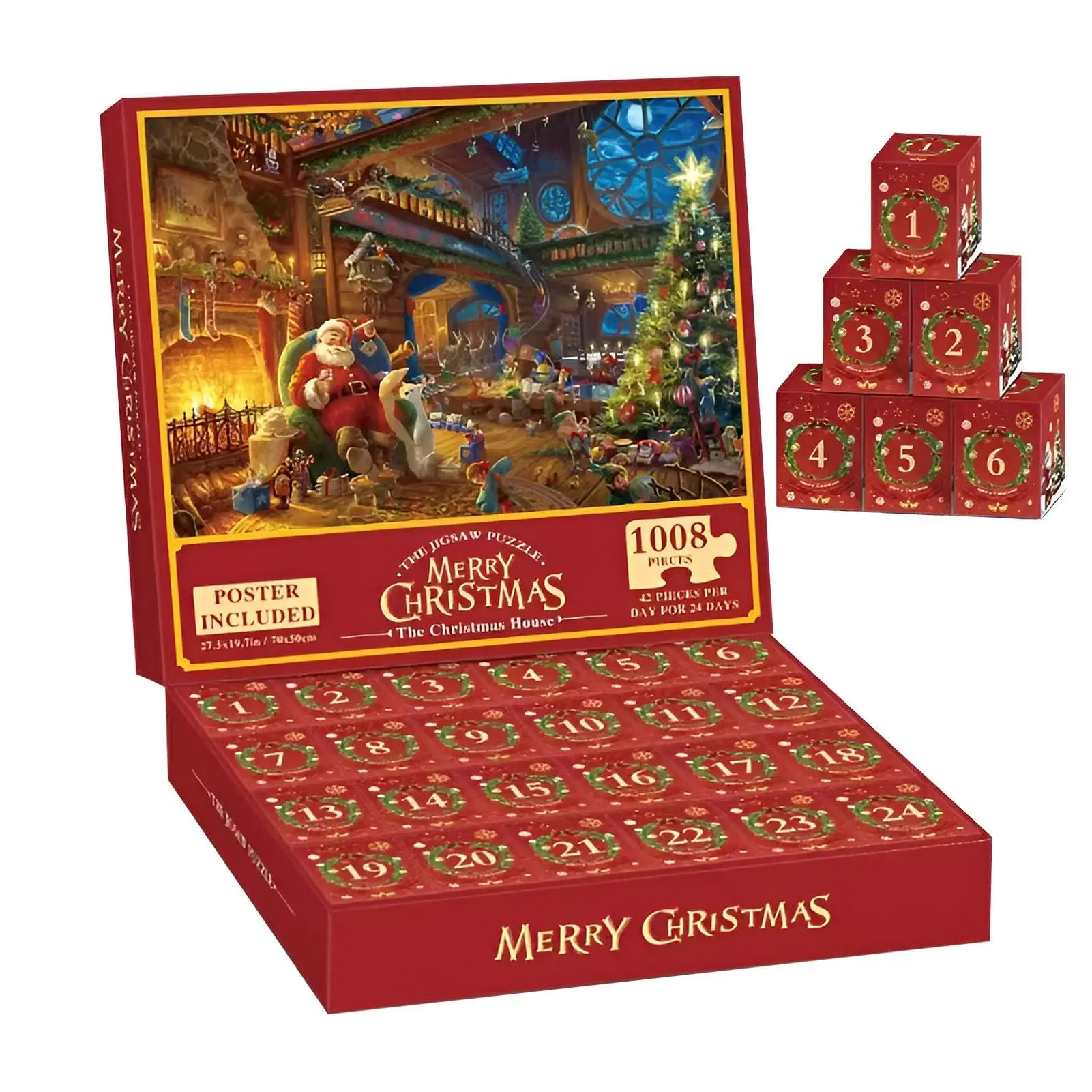 Christmas Countdown 24 Days Jigsaw Puzzle 1008PCS, Family Holiday Interactive Jigsaw Puzzle, Christmas Gift for Children Adults
Christmas Countdown 24 Days Jigsaw Puzzle 1008PCS, Family Holiday Interactive Jigsaw Puzzle, Christmas Gift for Children Adults