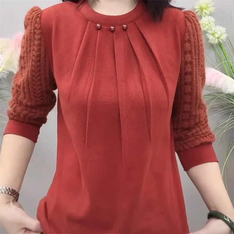 2025 Femme Design Sense Round Neck Knitted Top Autumn Winter Lady Patchwork Sweater Korean Women Fashion Large Size 5XL Knitting
2025 Femme Design Sense Round Neck Knitted Top Autumn Winter Lady Patchwork Sweater Korean Women Fashion Large Size 5XL Knitting